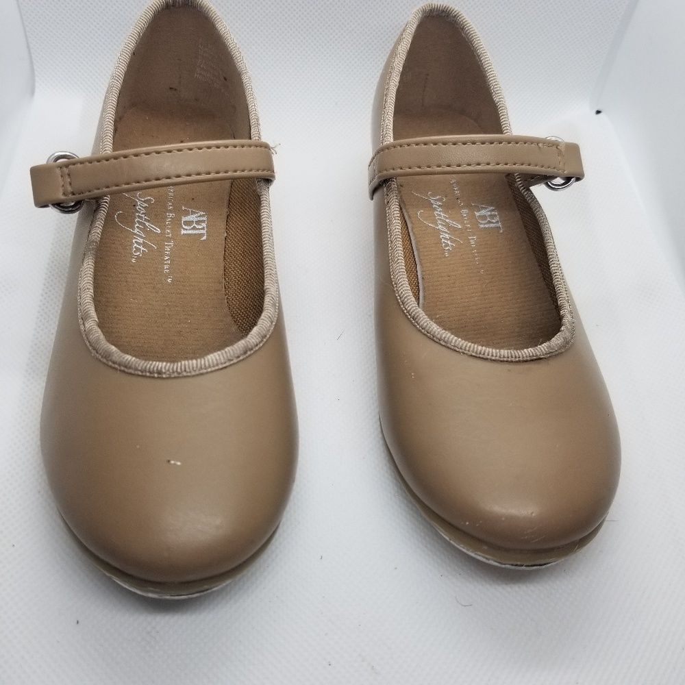 Beige Tap Shoes, Girls Size 9